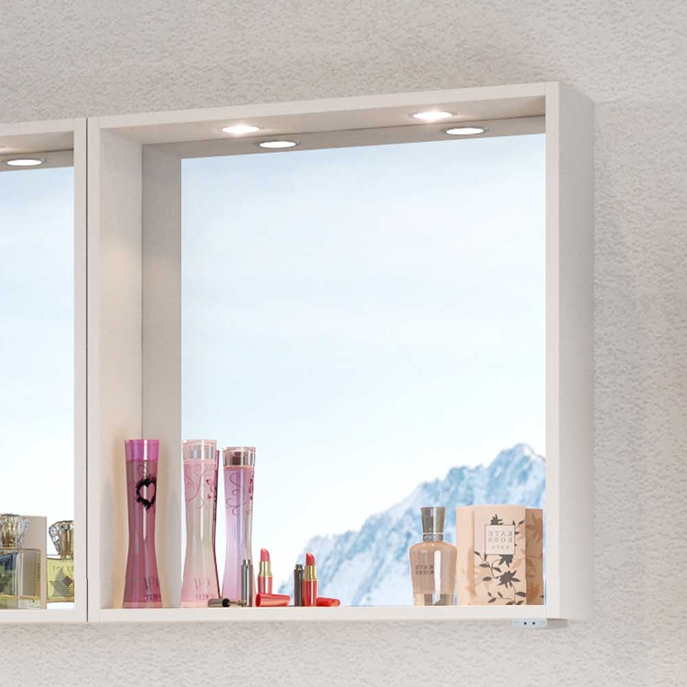 Badspiegel Tropezia mit LED Beleuchtung in Weiß