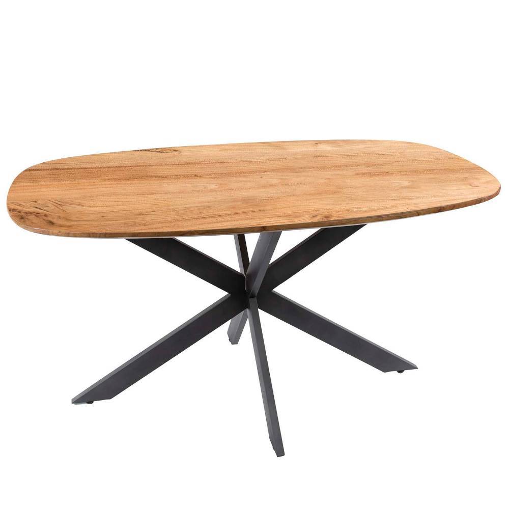 Tisch Esszimmer Tilli mit Spider Gestell und Massivholzplatte