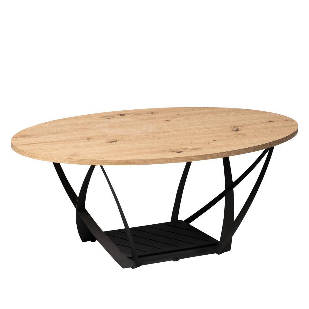 Wohnzimmer Tisch Phelix in ovaler Form 100 cm breit