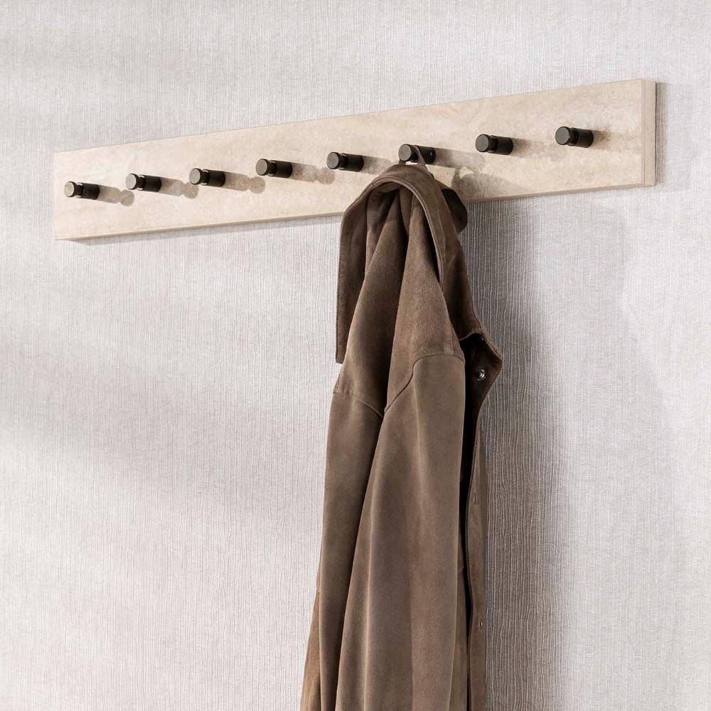 Garderobenleiste Filouras mit 8 Kleiderhaken 80 cm breit