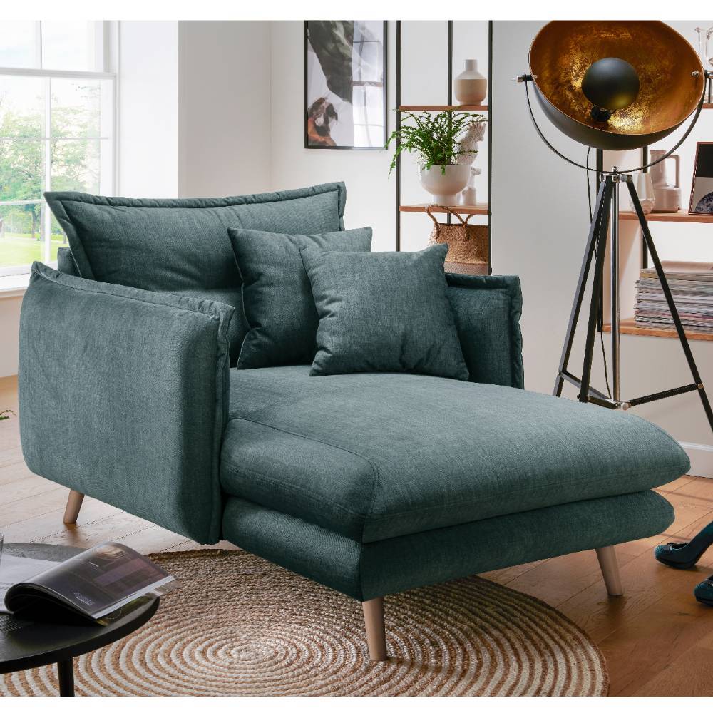 Longchair Pezzu in Petrol 167 cm tief