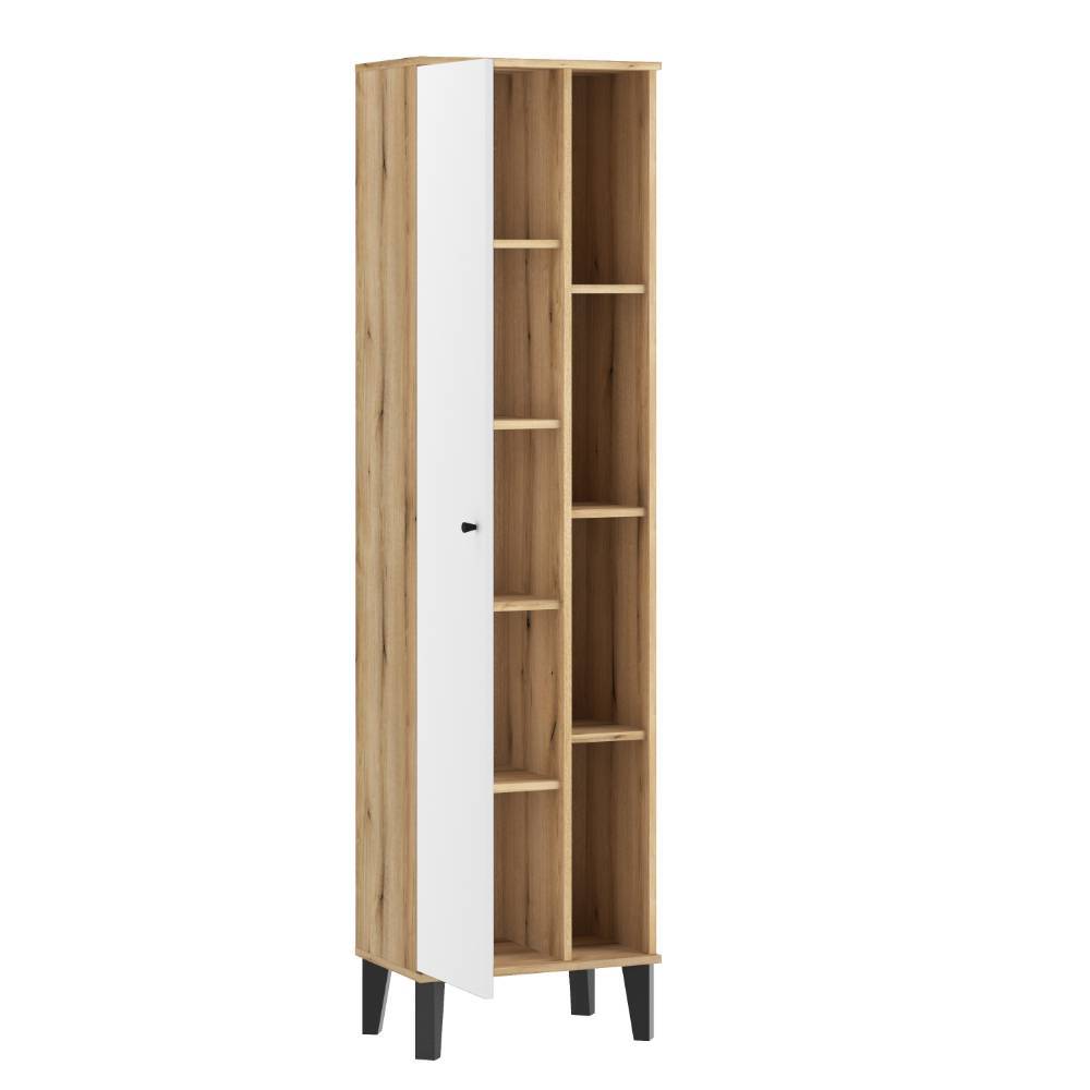 Badezimmer Hochschrank Zyret 190 cm hoch mit vier offenen Fächern