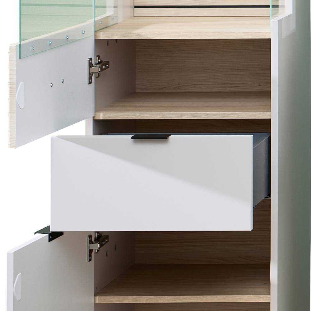 Stauraumvitrine Jasefiana mit LED Beleuchtung in modernem Design