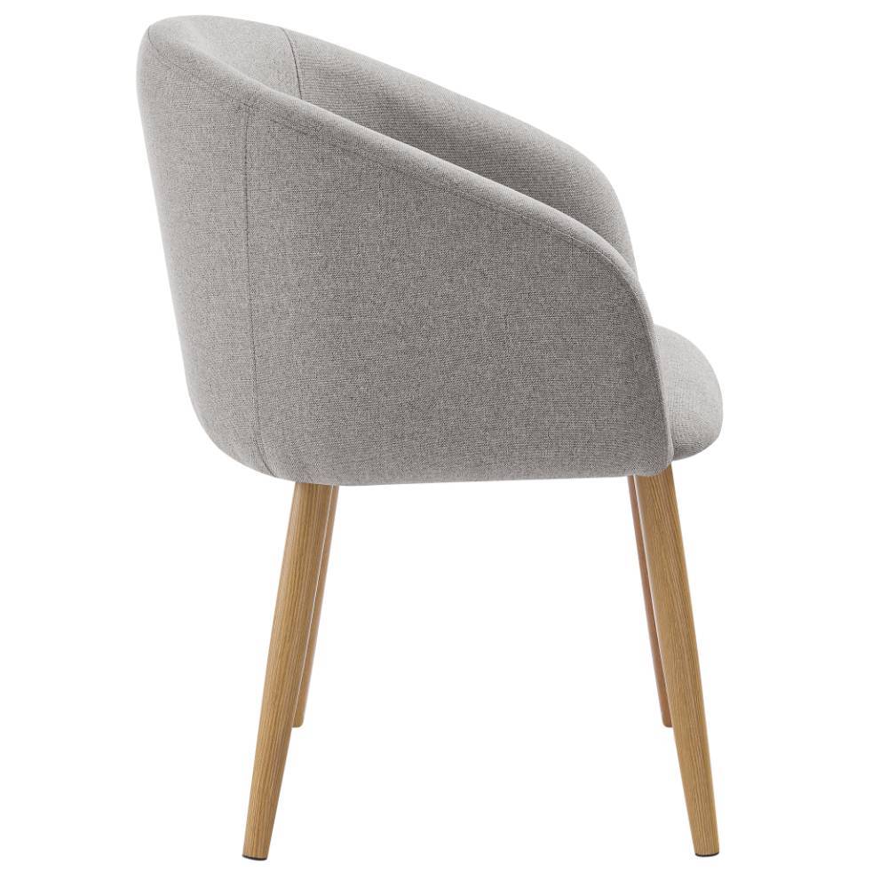 Polsterstuhl Esszimmer Ewarton mit Armlehnen im Skandi Design (2er Set)