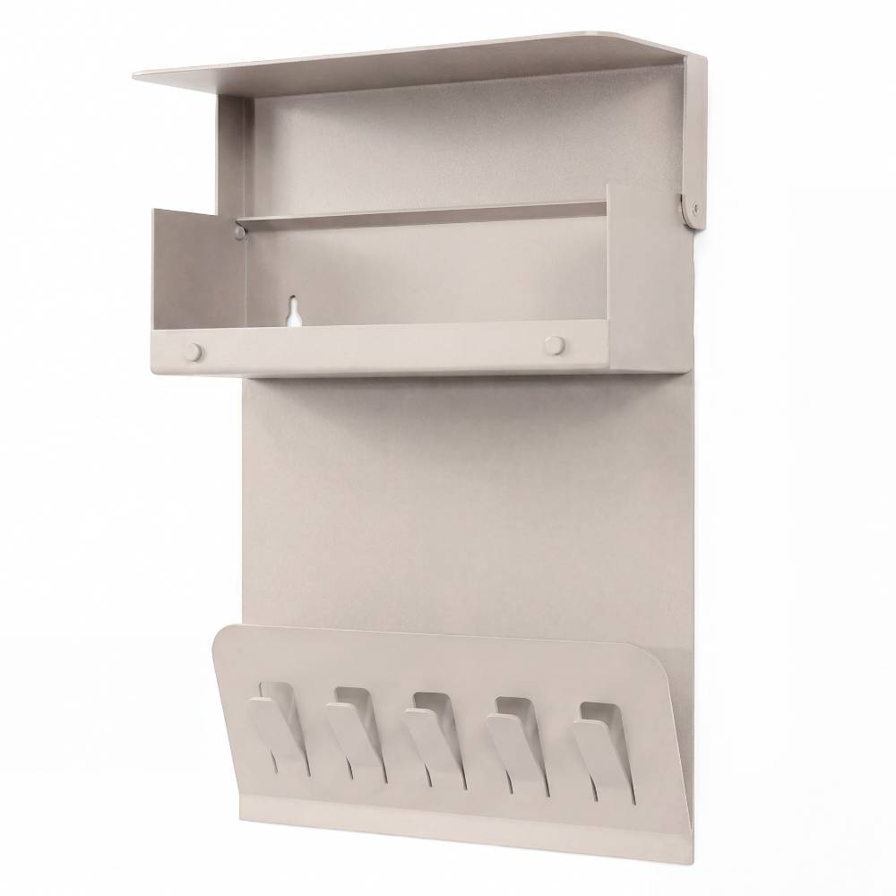 Wandgarderobe Yusephia aus Stahl mit 5 Kleiderhaken
