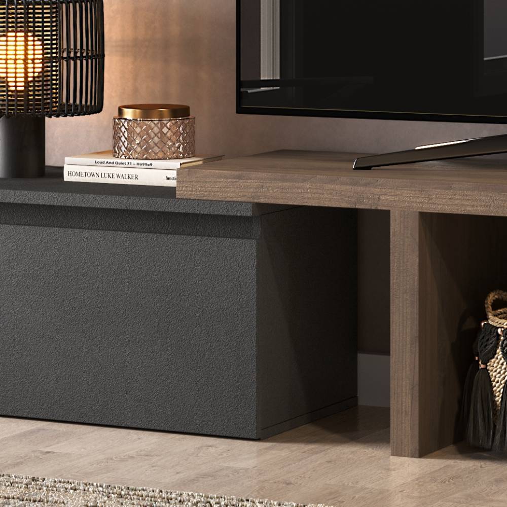TV Wohnwand Vinallia in modernem Design 280 cm breit (neunteilig)