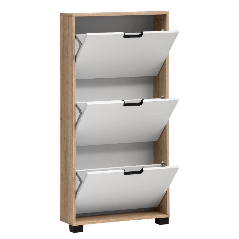Schuhklappenschrank Lavenci 20 cm tief und 124 cm hoch