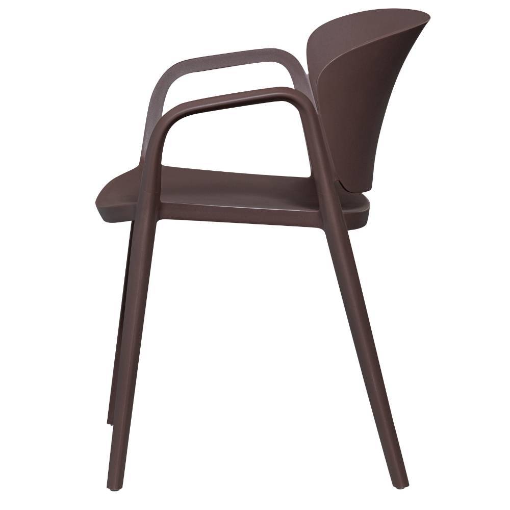 Stapelstuhl Quinn in Dunkelbraun-Lila 57 cm breit (2er Set)