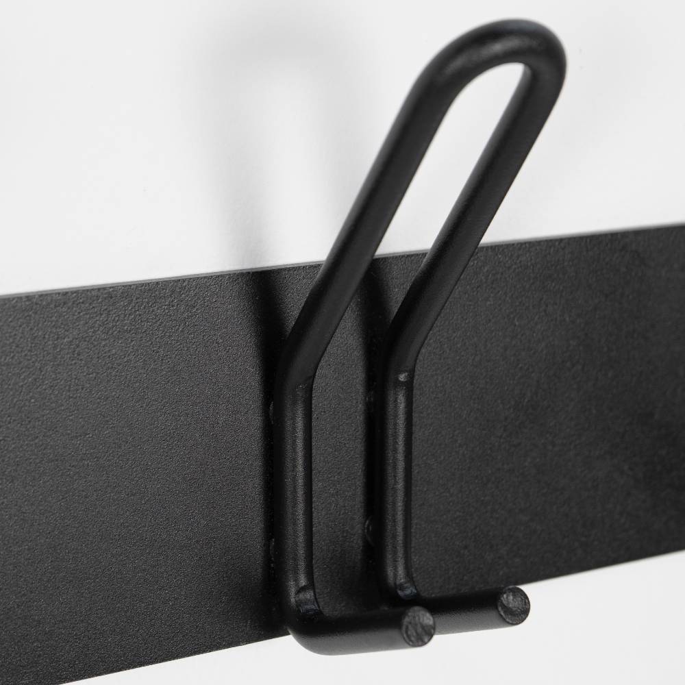 Wandgarderobenleiste Veneziano in Schwarz aus Stahl