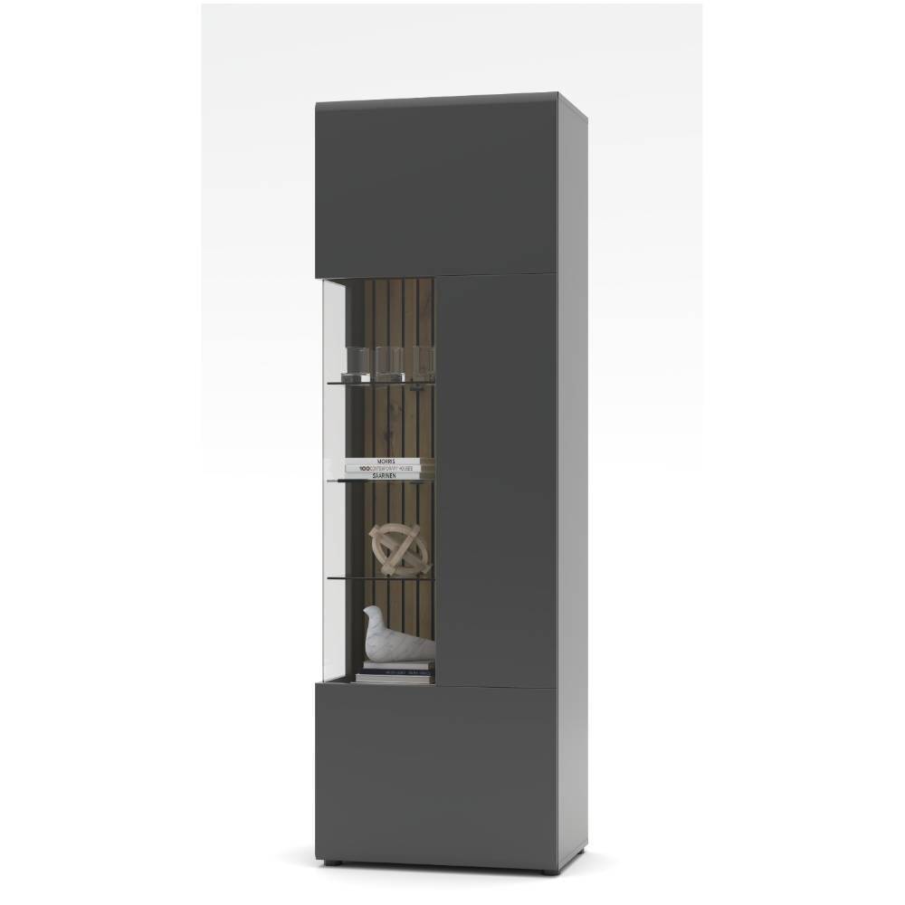 Vitrine Yarisis in Dunkelgrau und modernem Design