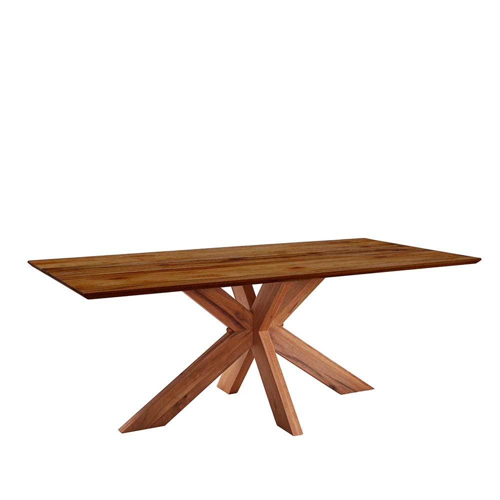 Esszimmer Tisch Beliava aus Zerreiche Massivholz mit Schweizer Kante
