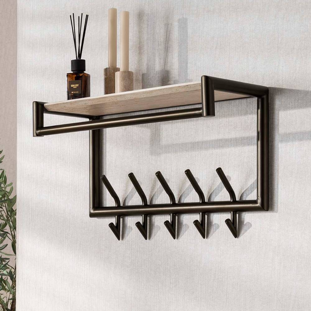 Hängegarderobe One im Industry und Loft Stil mit 5 Kleiderhaken