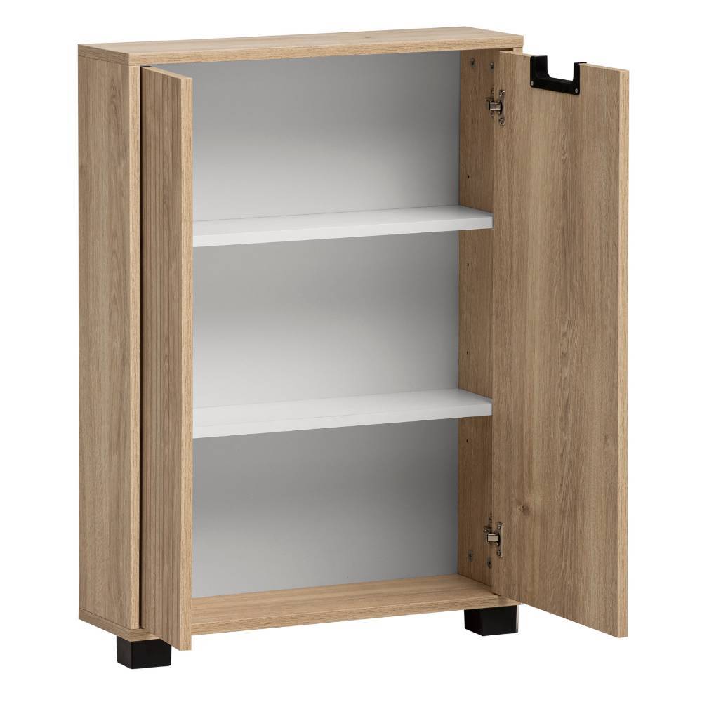 Dielenschrank Rasvanna in Weißeiche Holzoptik 60 cm breit