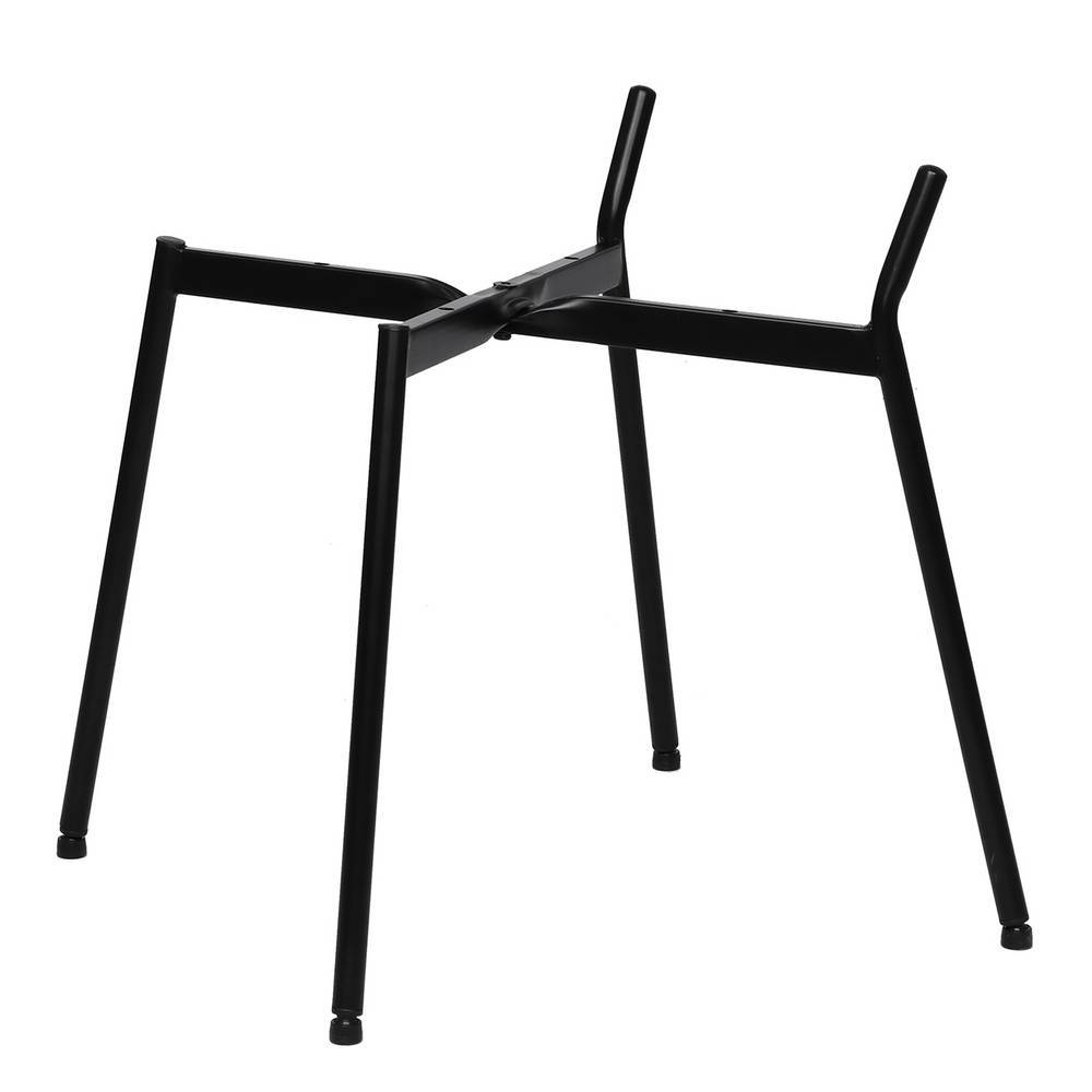 Polsterstuhl Ladinoska in Grau mit Gestell aus Metall (2er Set)