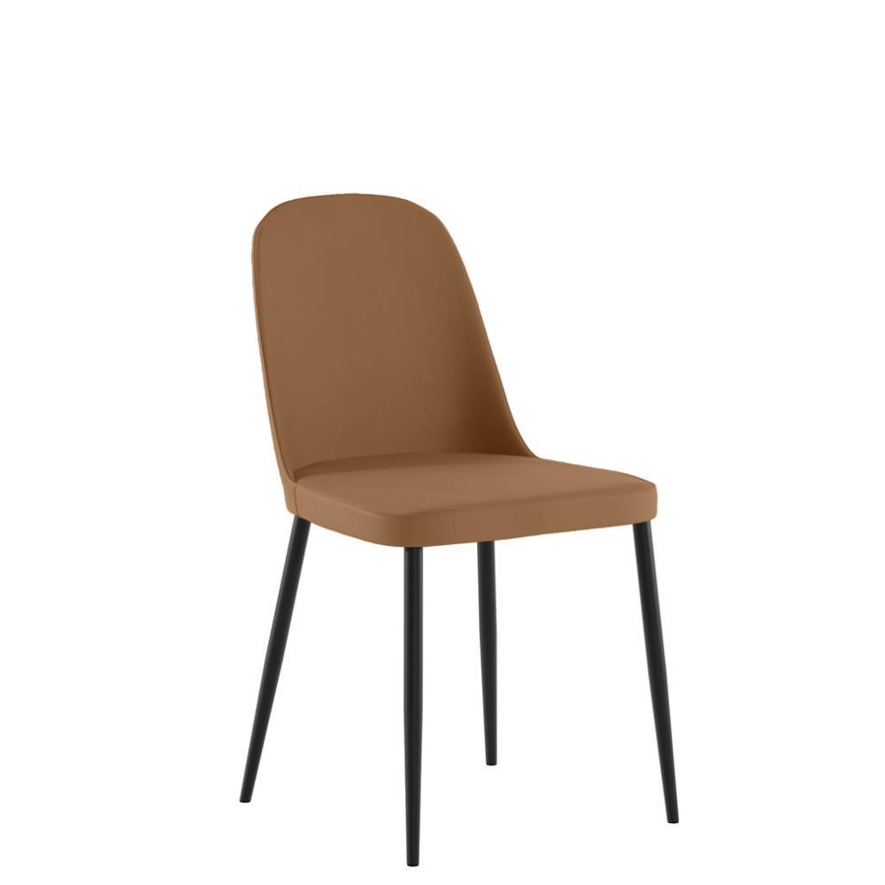 Polsterstuhl Gracia in Braun aus Webstoff (4er Set)