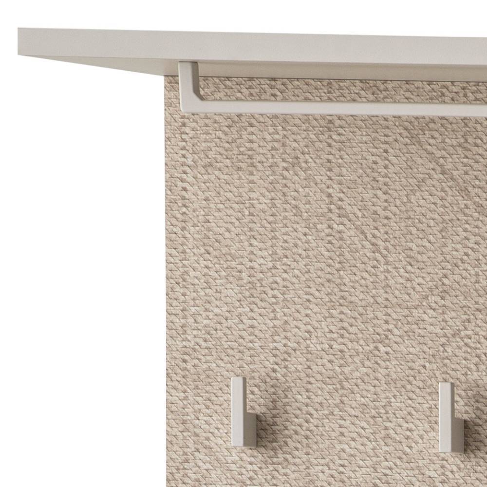 Wandgarderobe Alcarizora in Beige mit 9 Kleiderhaken