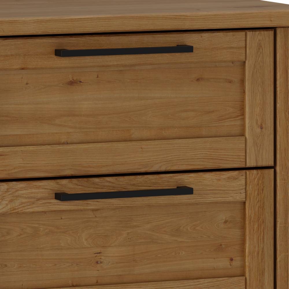 Nachtkommode Vally aus Wildeiche Massivholz 47 cm hoch