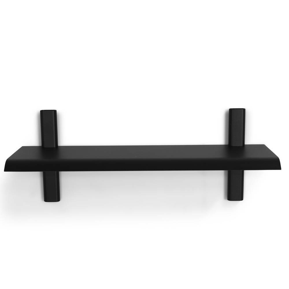 Wandboard Velletriu in Schwarz pulverbeschichtet aus Stahl