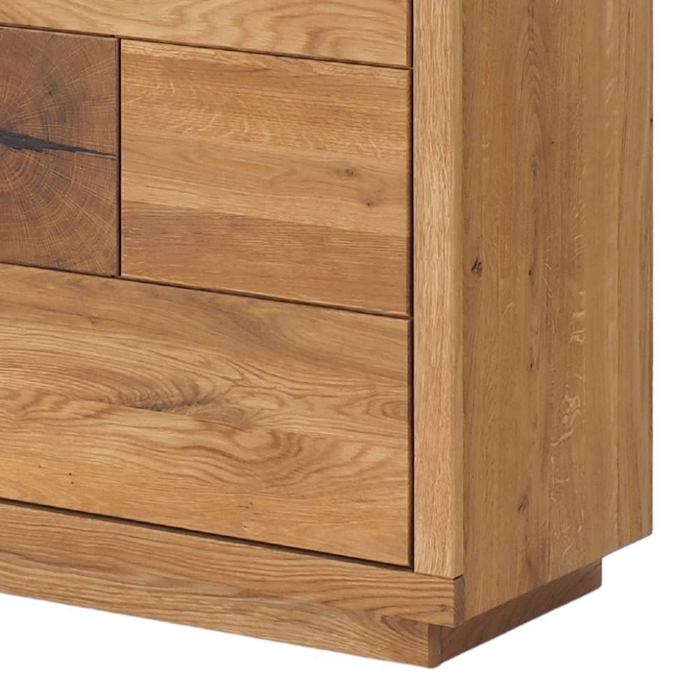 Sideboard Lasito aus Eiche Massivholz mit Hirnholz Applikation