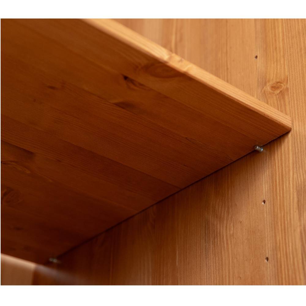 Kleiderschrank Massivholz Juwan aus Kiefer Massivholz in Eichefarben