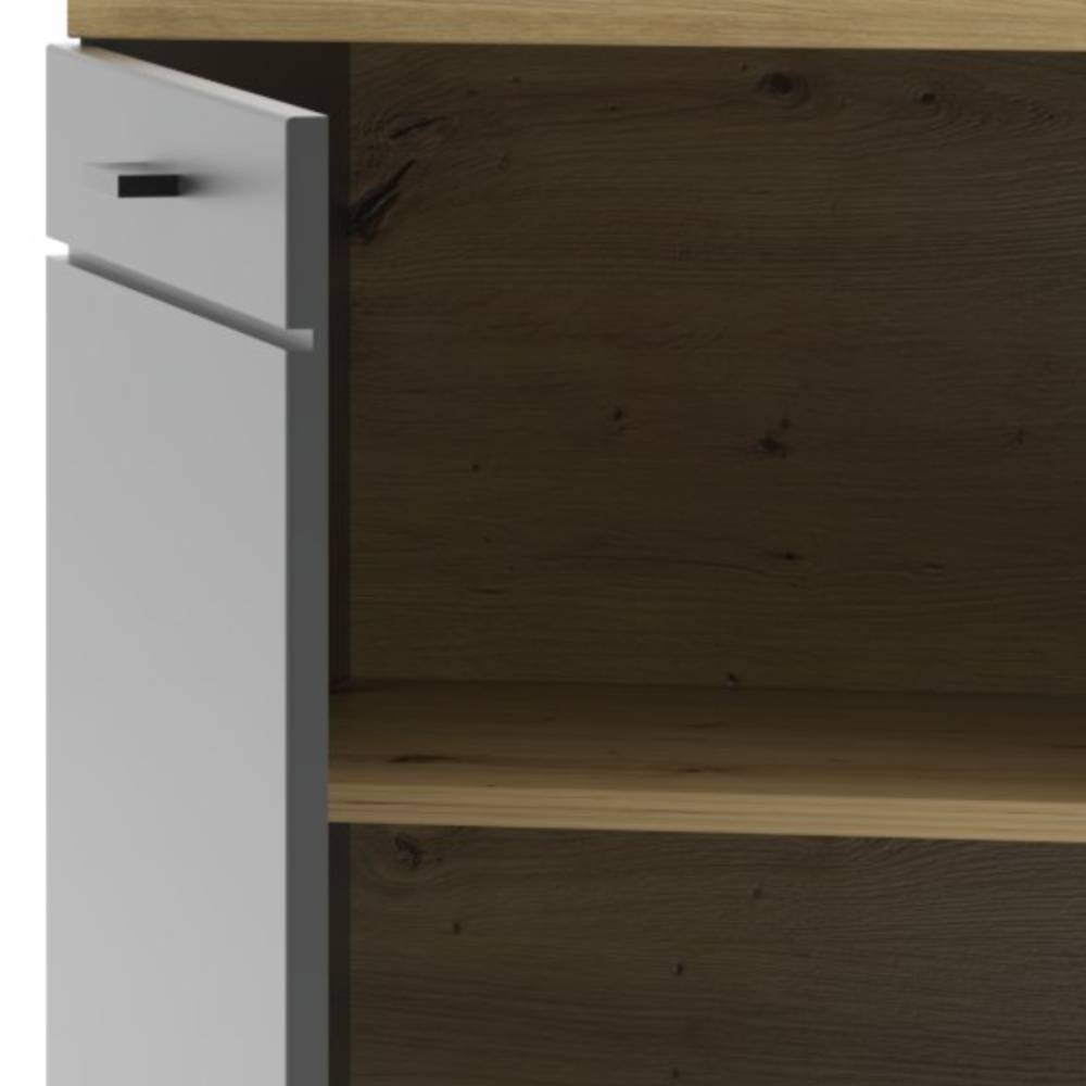 Kleiner Schrank Yarisis in Dunkelgrau und Wildeichefarben
