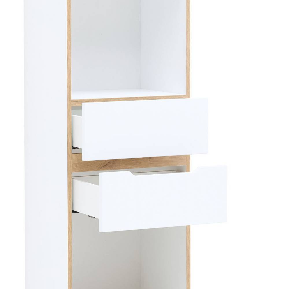 Regalschrank Mariocavo mit zwei Schubladen 45 cm breit