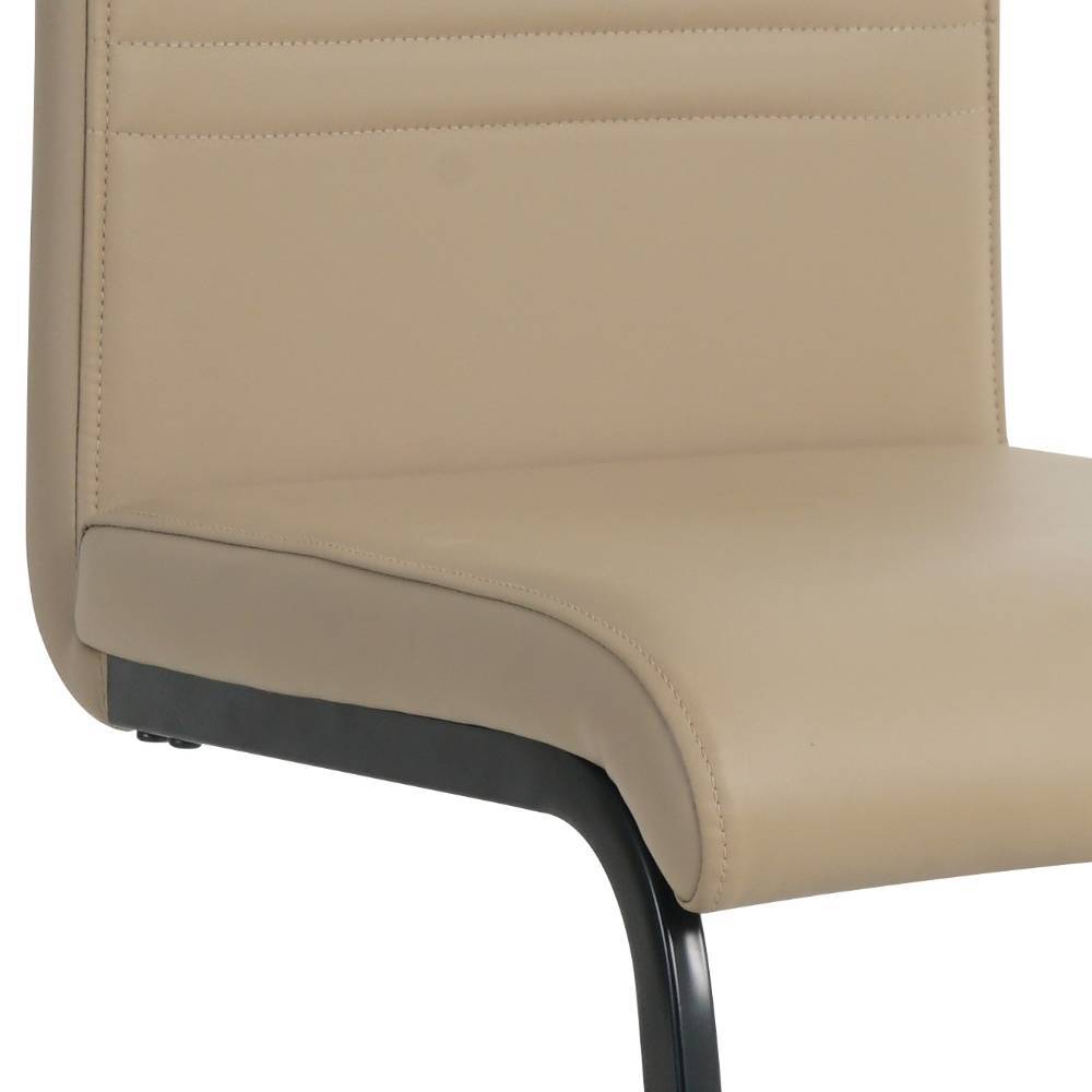 Freischwinger Leonhard mit Gestell aus Metall in Taupe (2er Set)