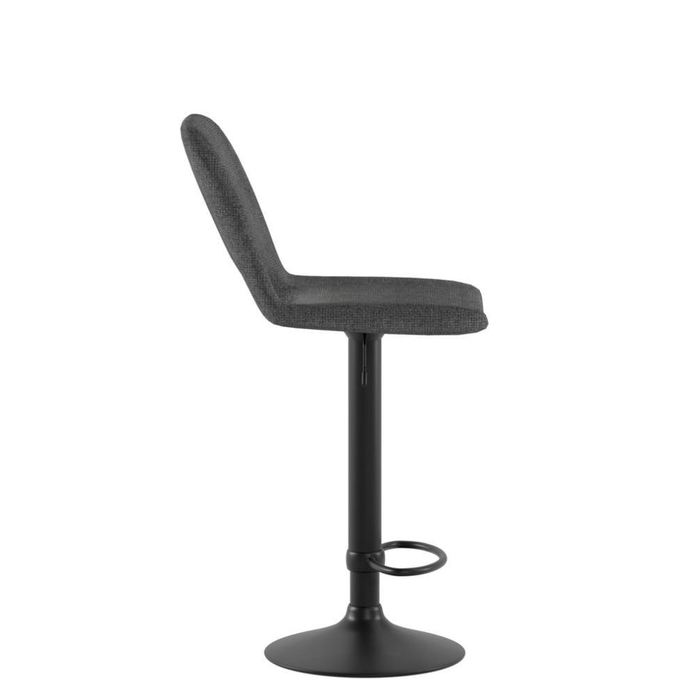Barhocker höhenverstellbar Brava in Grau und Schwarz (2er Set)
