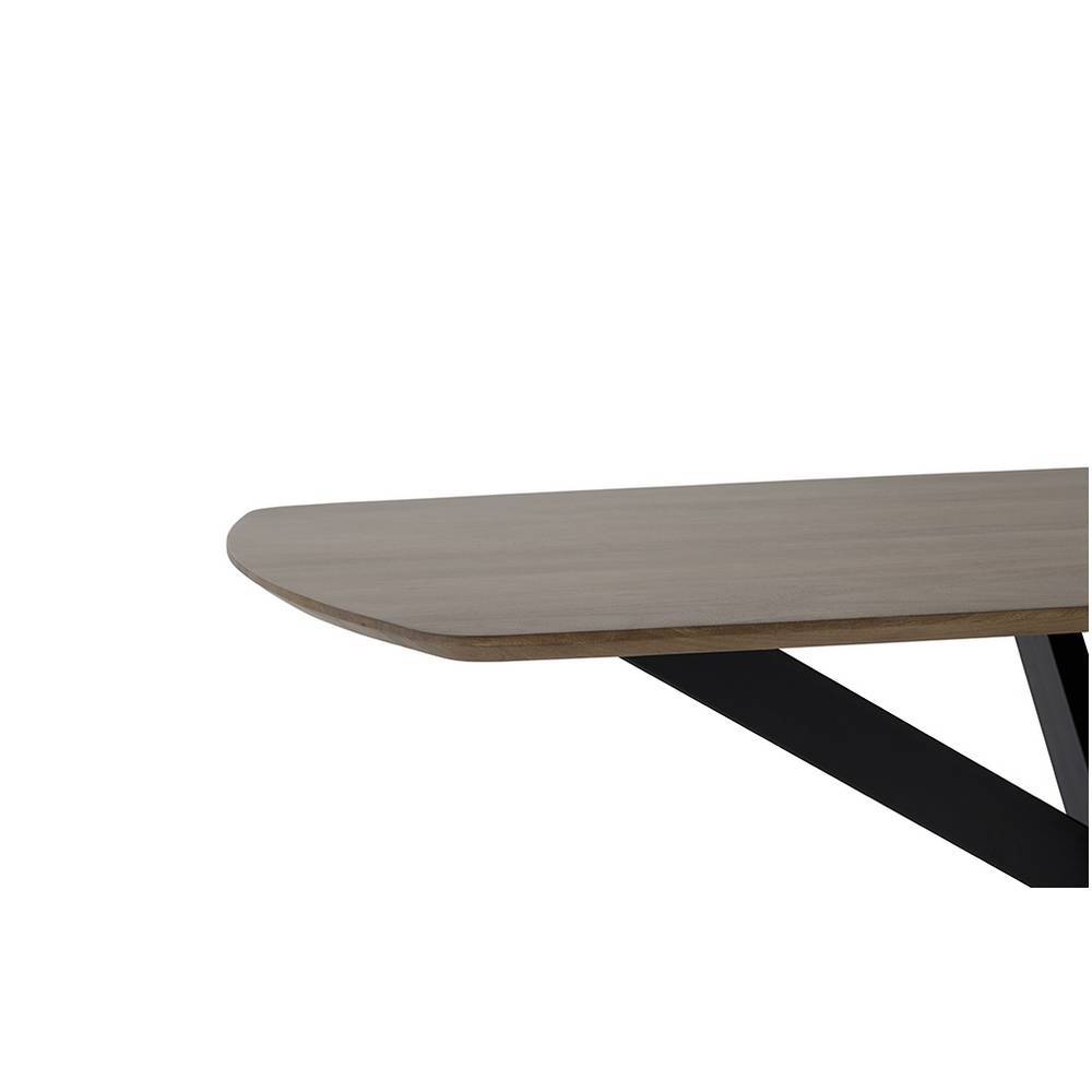 Esstisch Lourette mit Massivholzplatte im Industry und Loft Stil
