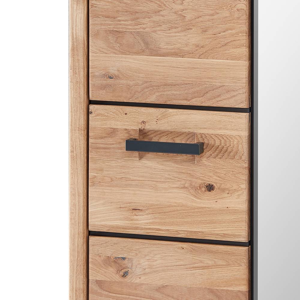 Dielenschrank Tablonero mit Spiegeltür in Wildeichefarben