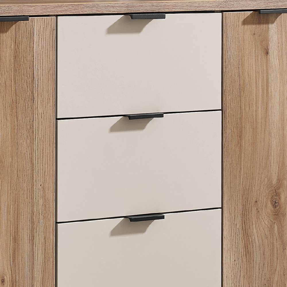 Sideboard Mero in Wildeichefarben mit vier Schubladen