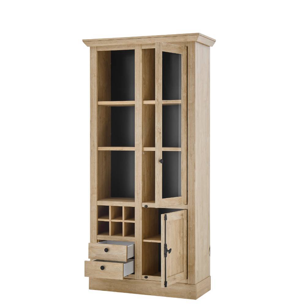 Vitrine Jennva im Landhausstil mit offenen Fächern