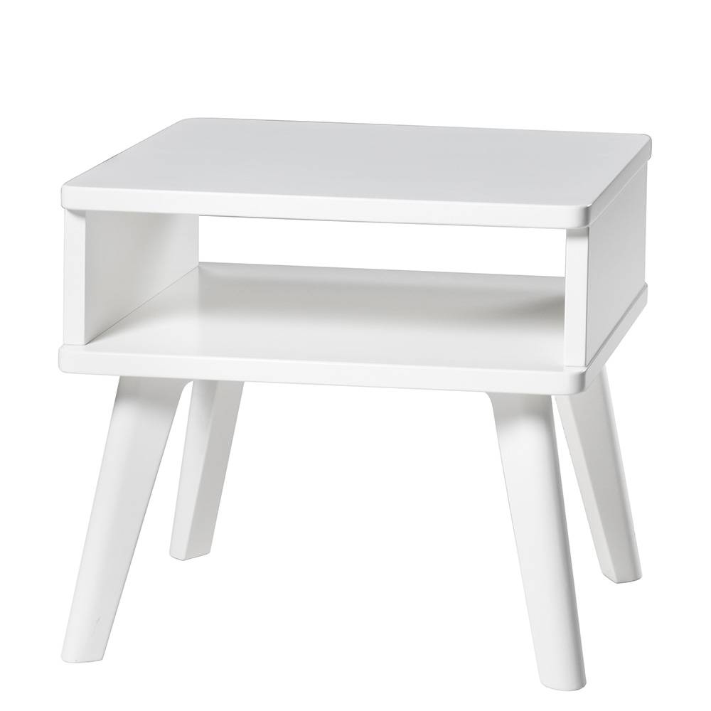 Weißes 140x200 Bett Pattinos aus MDF lackiert