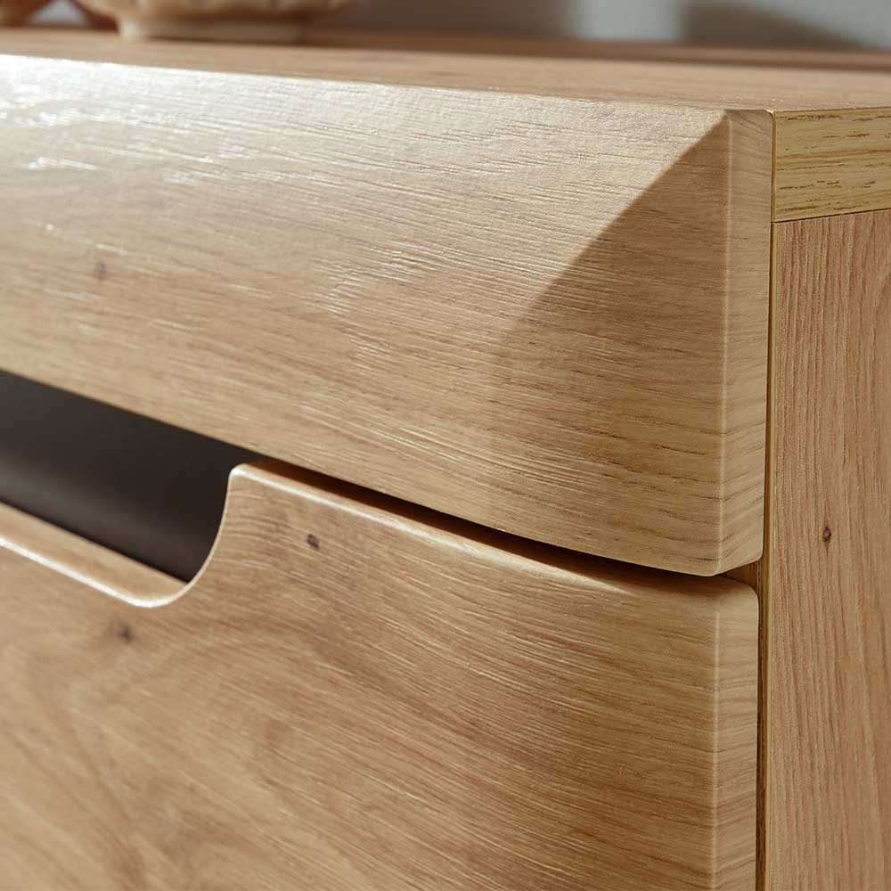 Wohnzimmermöbel Tomya im Skandi Design in Wildeichefarben (dreiteilig)