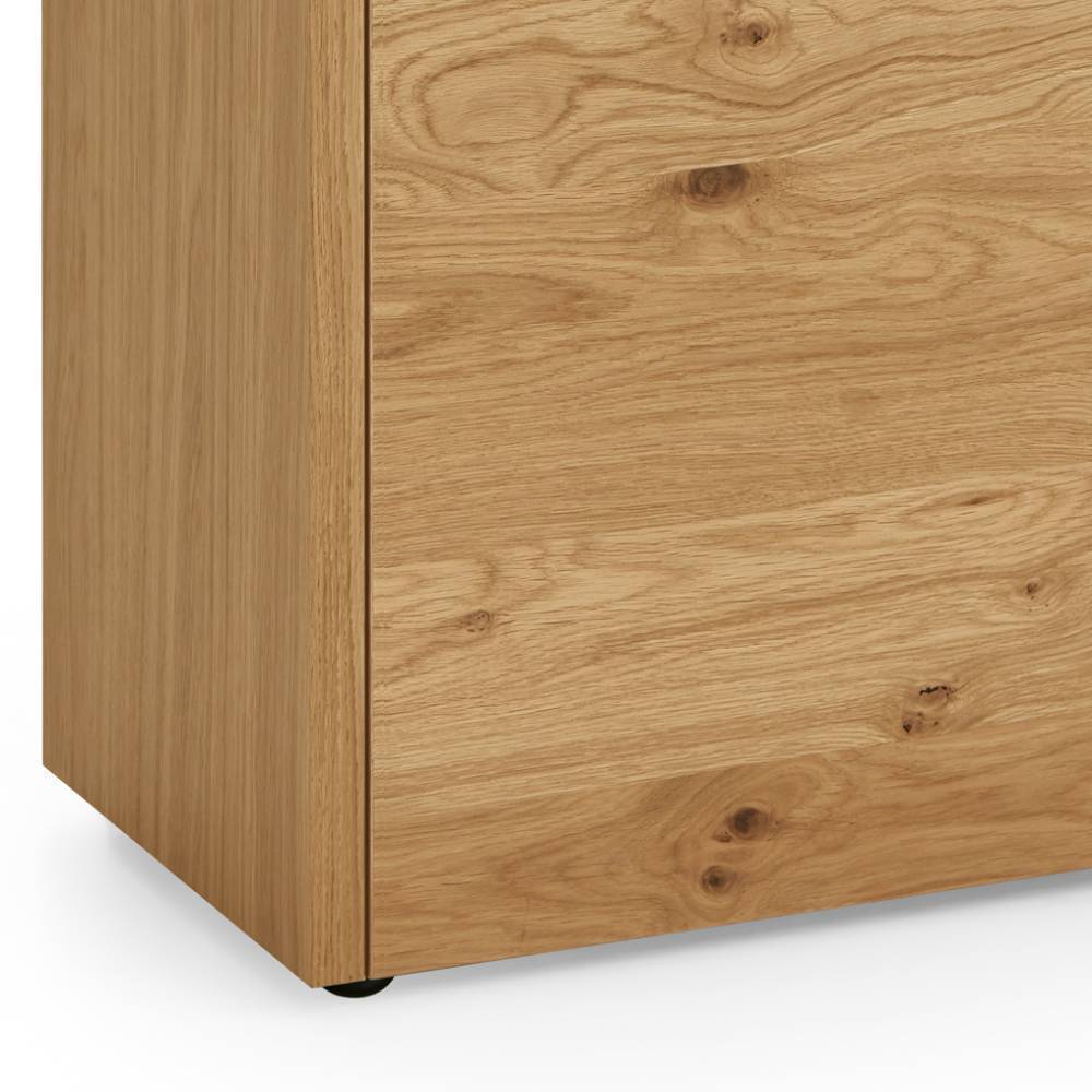 Kleiner Schrank Flur Damiette in Schwarz matt und Eiche