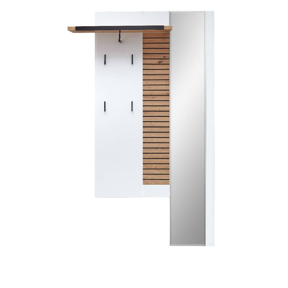 Kompaktgarderobe Luzie mit Spiegel in modernem Design