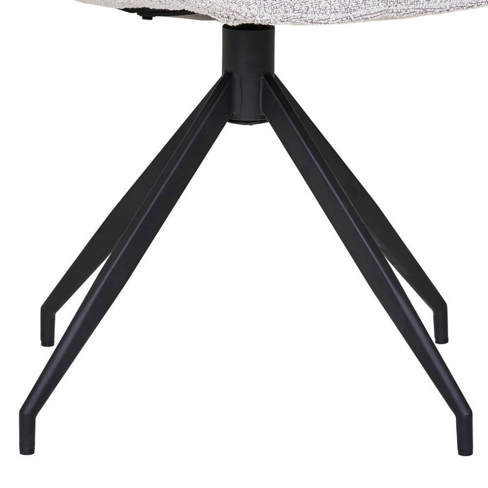 Esszimmerstuhl Lion aus Boucle Stoff um 360 Grad drehbar (2er Set)