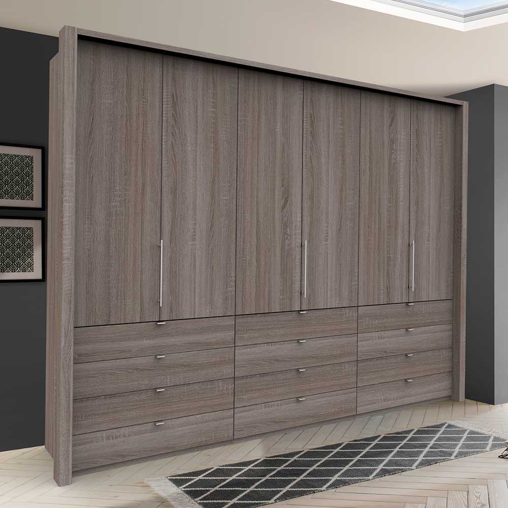 Schlafzimmerschrank Vasilio in Eiche Türffelfarben mit viel Stauraum