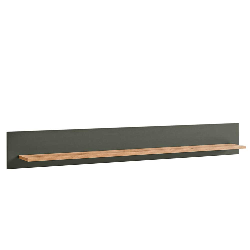 Wandboard Vashina in Graugrün und Wildeiche Optik 150 cm breit