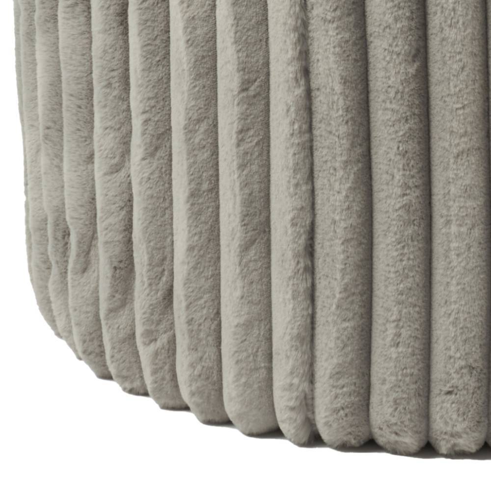 Polsterhocker Corcondra in Hellgrau im Skandi Design