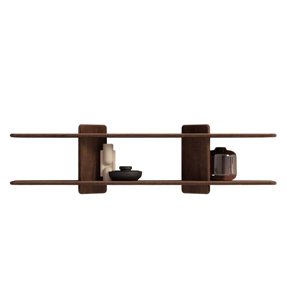 Wandhängeregal Guaran 140 cm breit in Eiche Tabacco