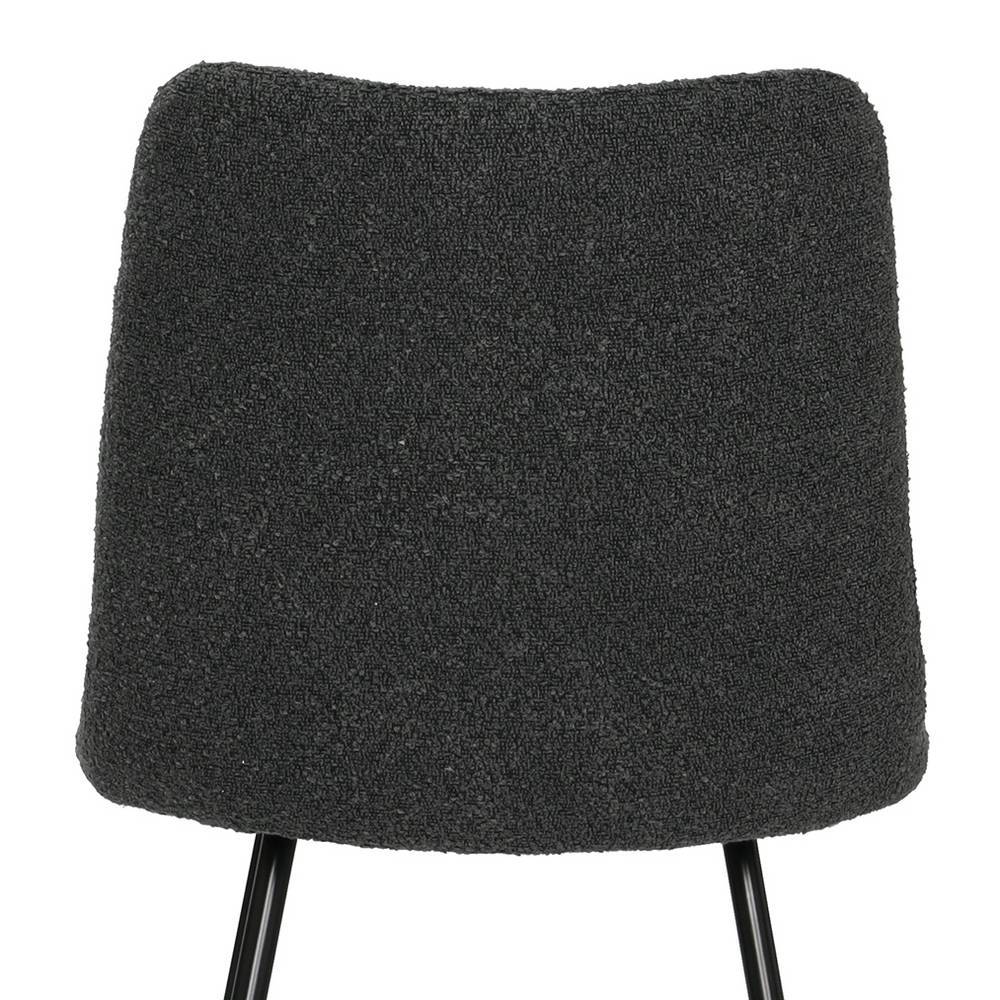 Polsterstuhl Esszimmer Celona in Schwarz mit Gestell aus Metall (2er Set)
