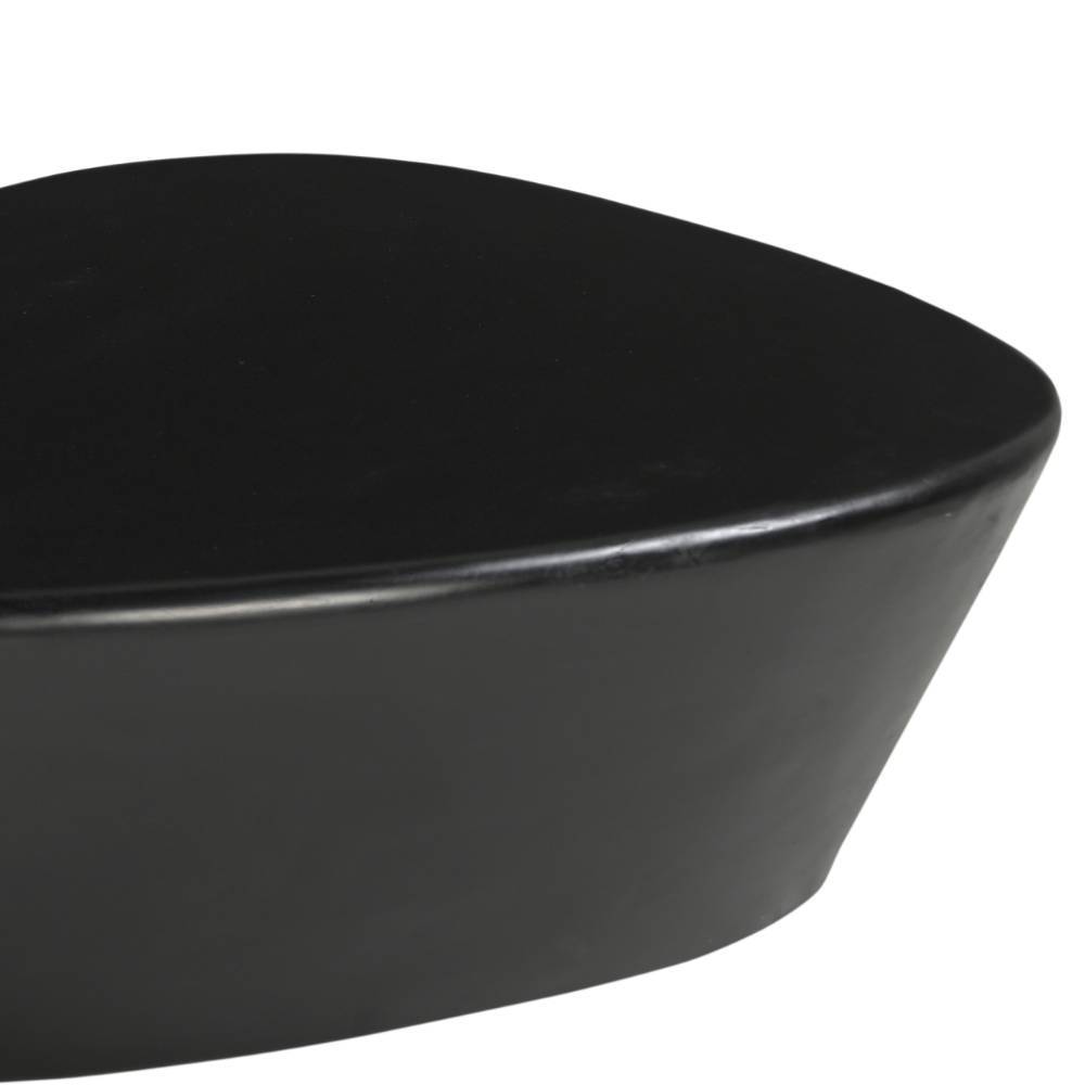 Designercouchtisch Mercana in Schwarz - Wankelform