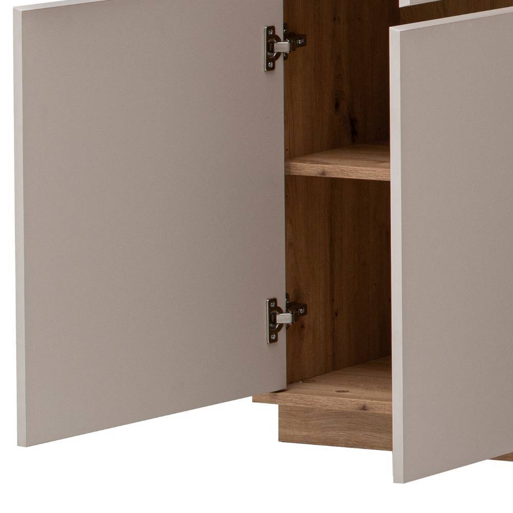 Highboard Vitrine Ikba mit Glastüren 164 cm breit
