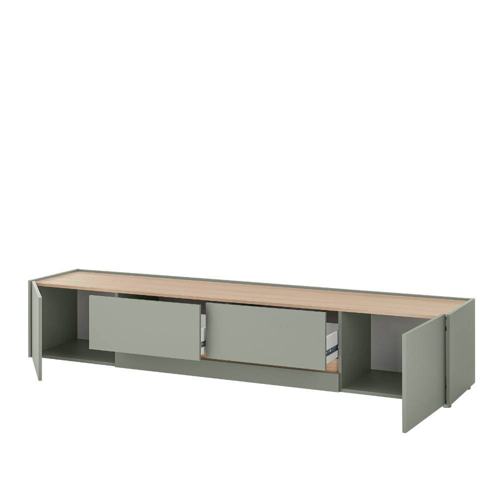 Fernsehlowboard Ulfava in Graugrün 223 cm breit