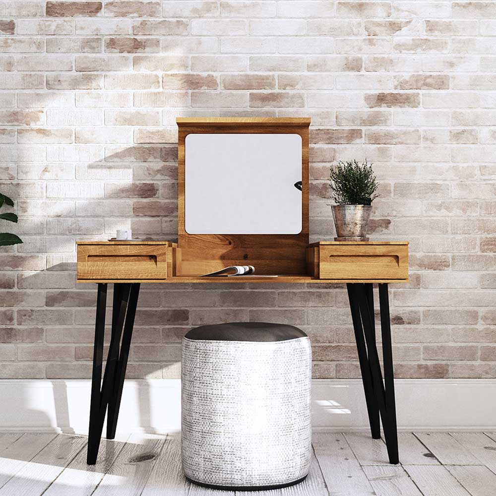 Spiegelkommode Cariasca aus Wildeiche Massivholz 120 cm breit