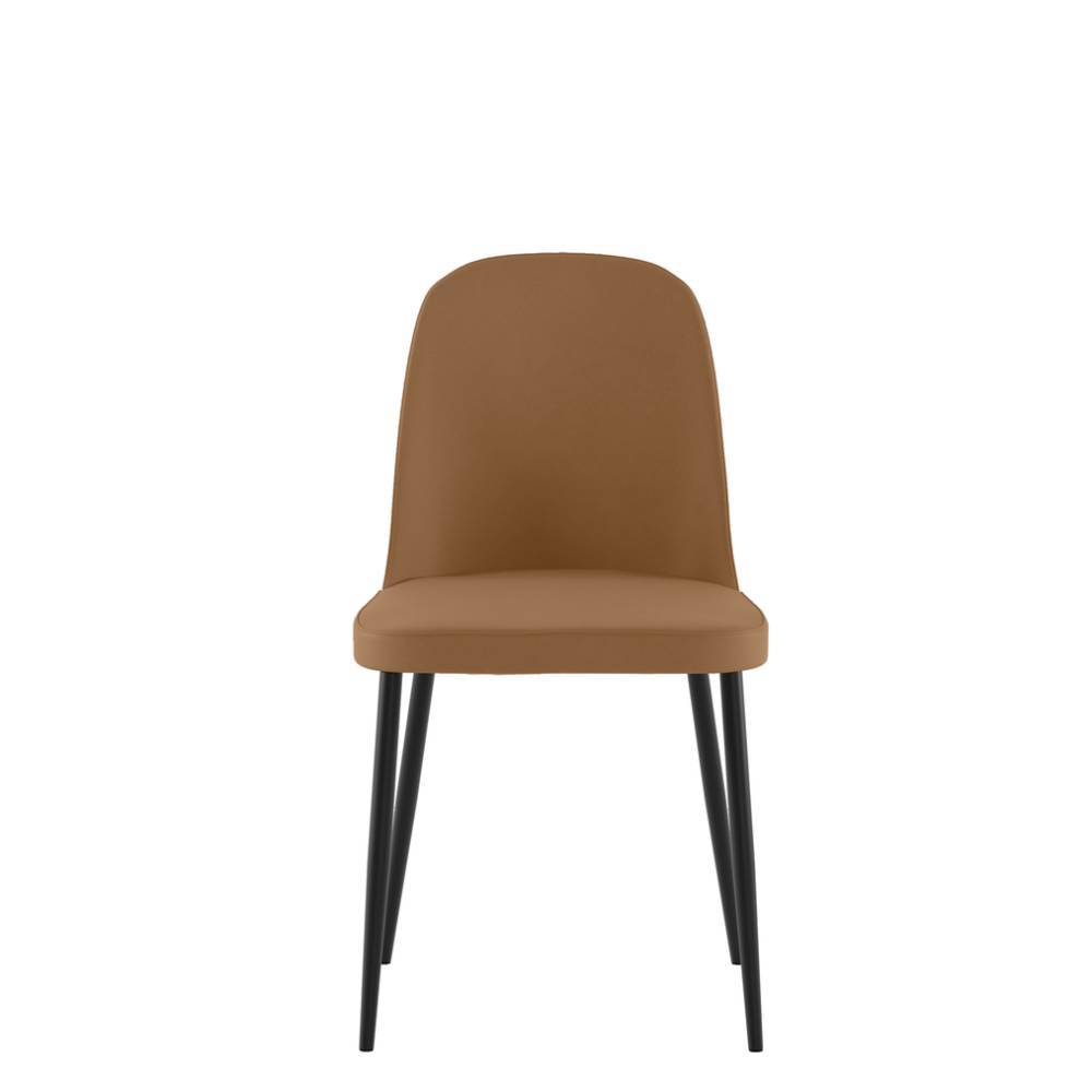Polsterstuhl Gracia in Braun aus Webstoff (4er Set)