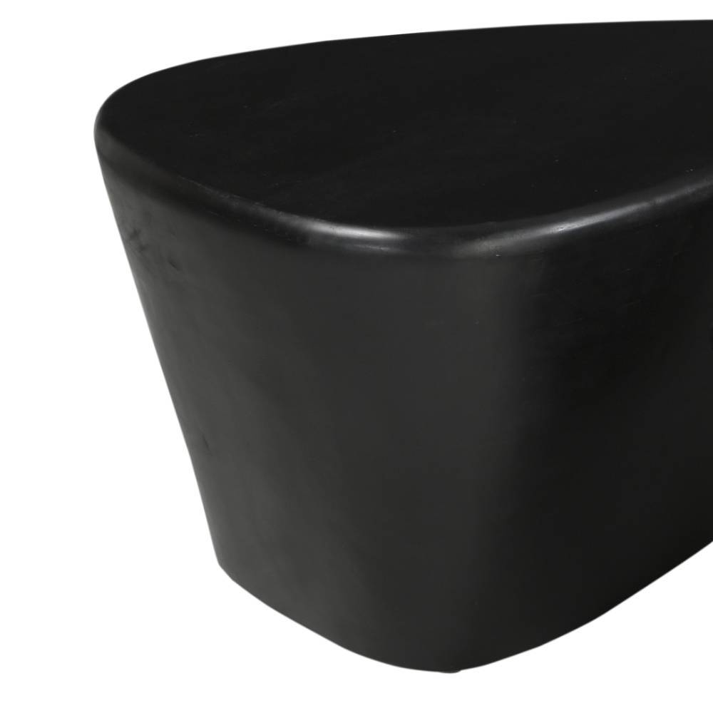 Designercouchtisch Mercana in Schwarz - Wankelform