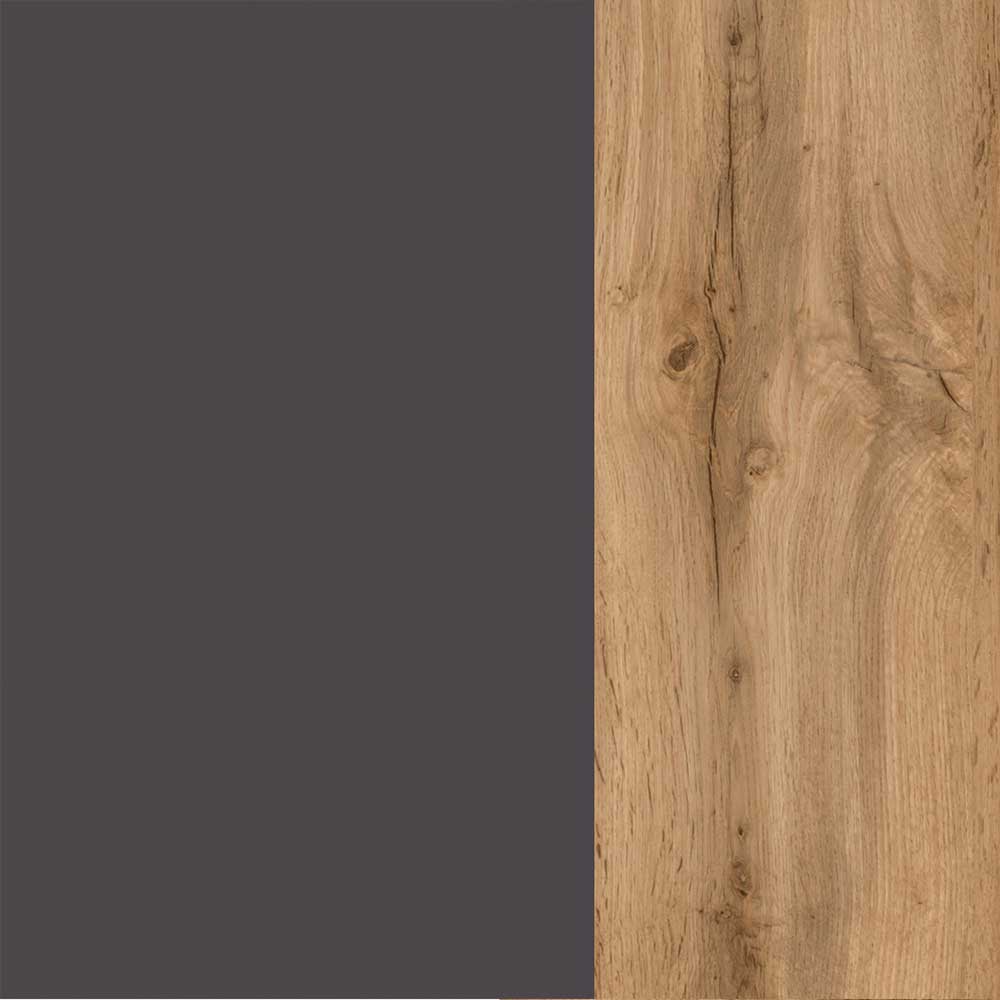 Waschkommode Jalexda in Dunkelgrau und Wildeiche Optik 60 cm breit