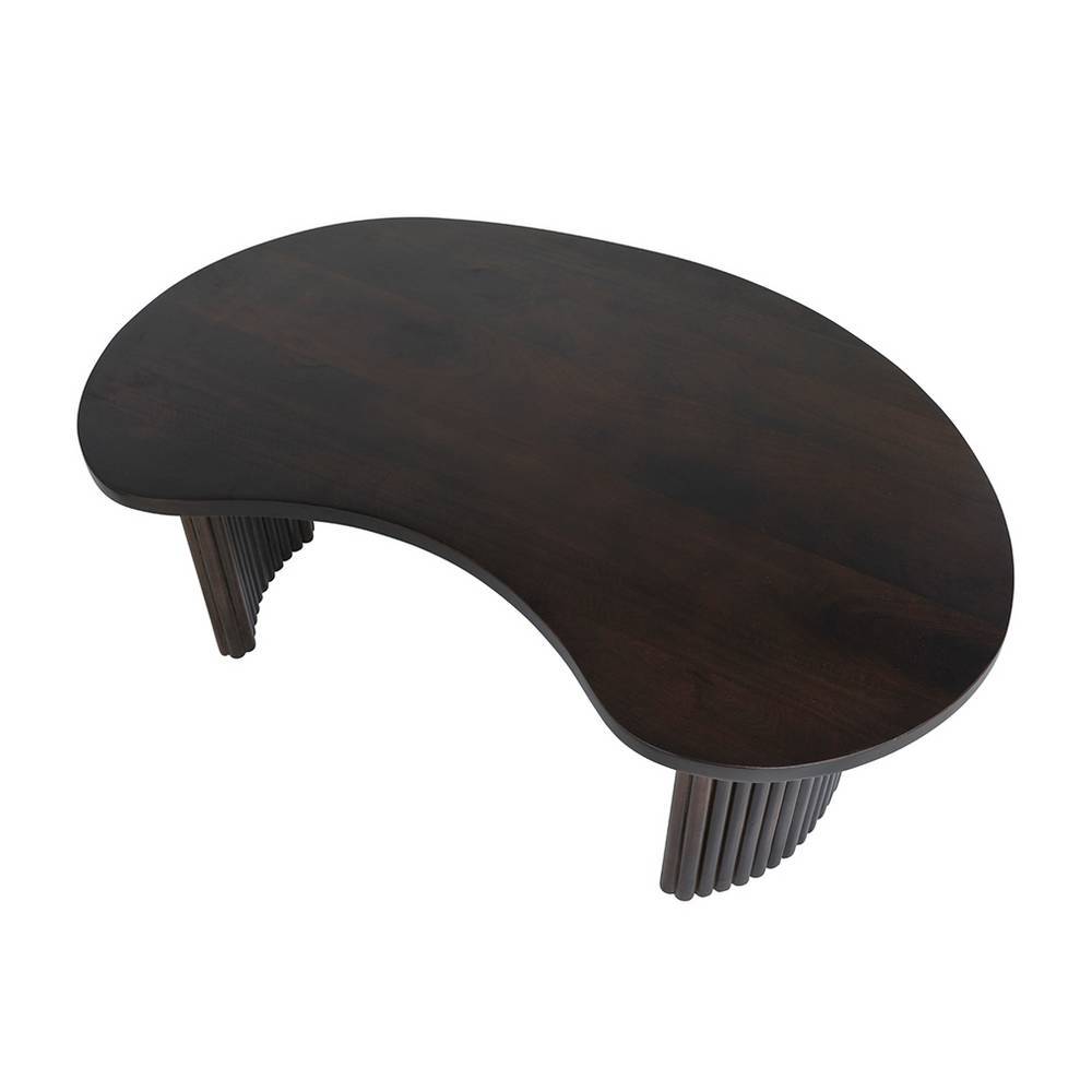 Couchtisch Pinja in Nierenform aus Mangobaum Massivholz